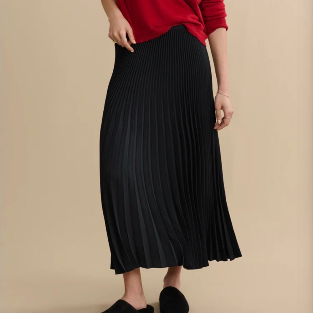Jenni Kayne Black Pleated Maxi Skirt (Medium)